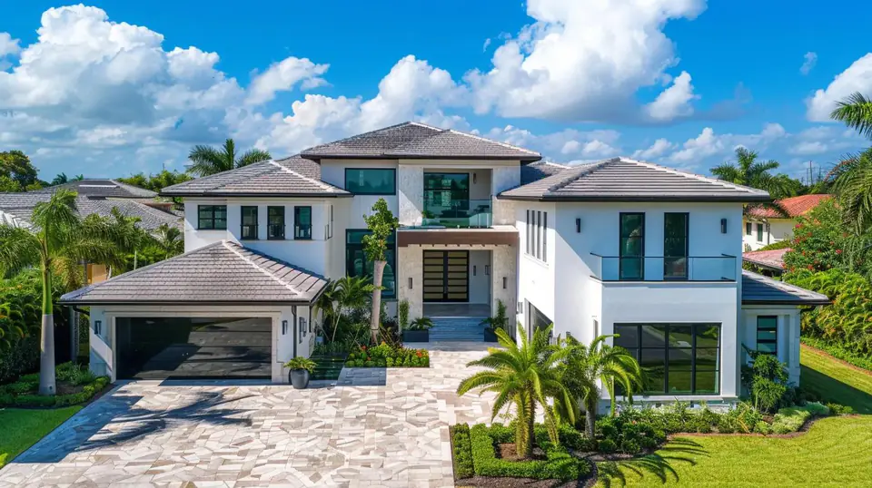 Illustrative view of a two-story Florida home