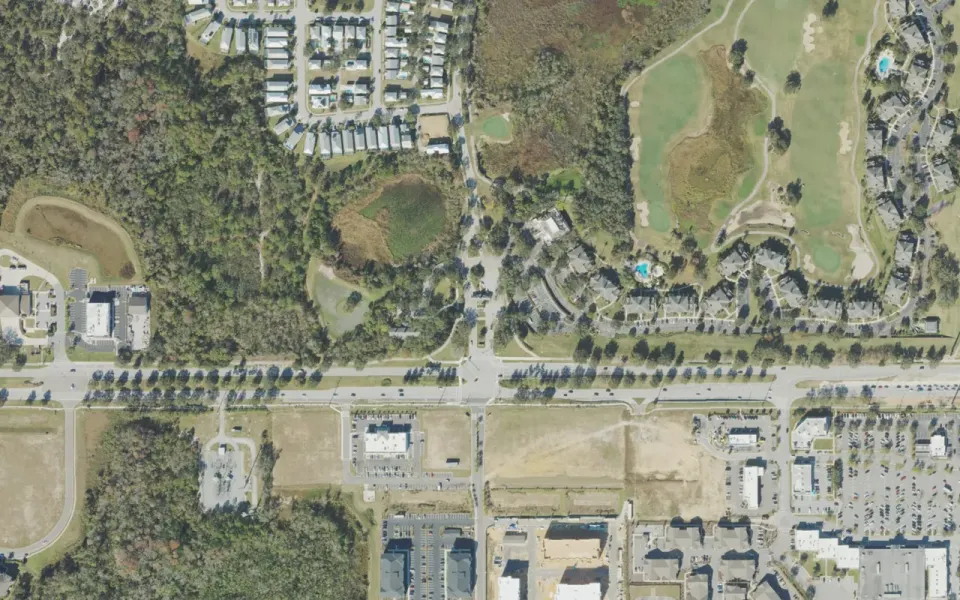 USDA NAIP aerial view around the Reunion Resort address on Gathering Drive, Florida (2023-01-07).